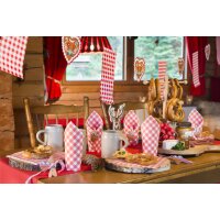 PAPSTAR Serviette ROYAL Collection Vichy, rouge