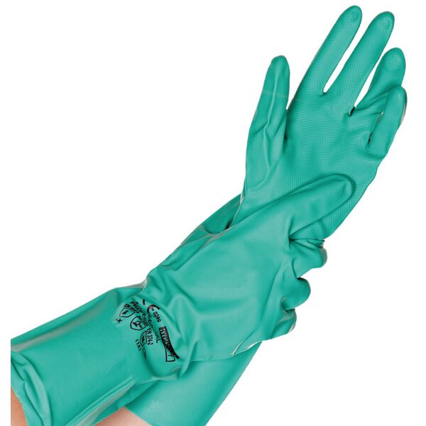 HYGOSTAR Gant universel en nitrile PROFESSIONAL, L, vert