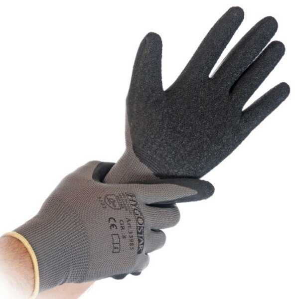 HYGOSTAR Gant à mailles fines Skill, M, gris/noir