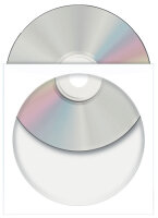 HERMA CD- DVD-Papiertaschen, mit Fenster, weiss