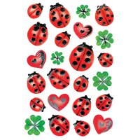 HERMA Sticker DECOR Coccinelles argentées