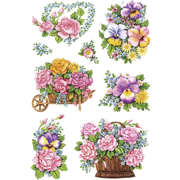 HERMA Sticker DECOR Pots de fleurs nostalgiques