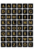 HERMA stickers alphabetique A-Z, film marqué, noir/or