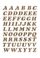 HERMA Buchstaben-Sticker A-Z, Prismaticfolie, gold, 8 mm