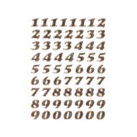 HERMA Chiffres adhésifs 0-9, film prismatic en or...