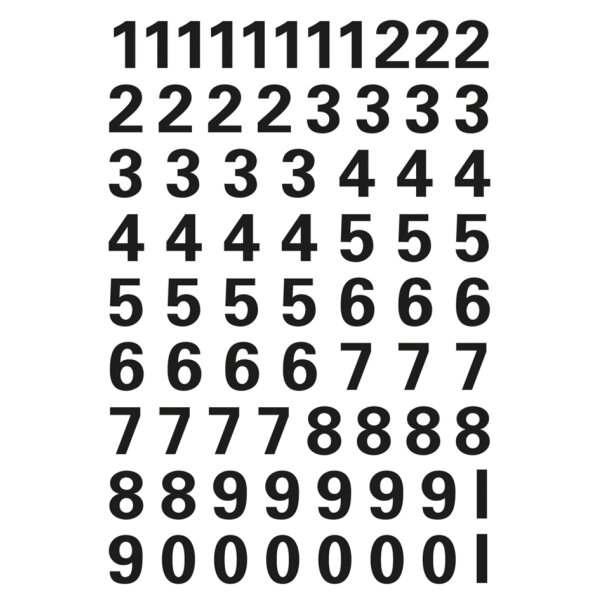 HERMA Zahlen-Sticker 0-9, Folie schwarz, Höhe: 33 mm
