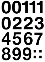 HERMA Zahlen-Sticker 0-9, Folie schwarz, Höhe: 33 mm