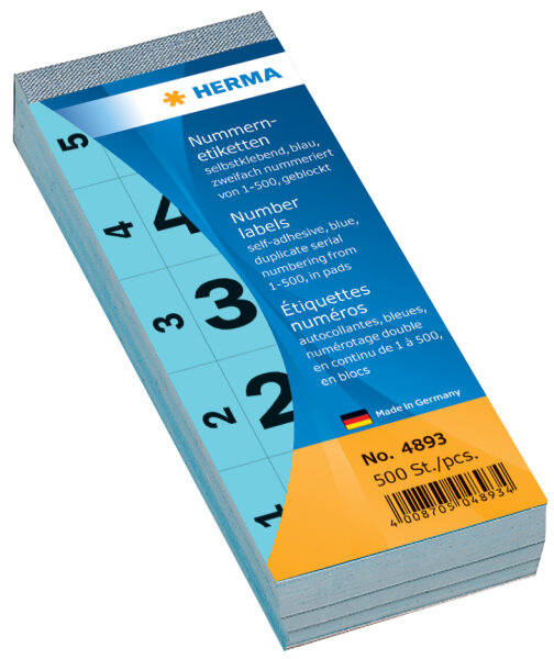 HERMA étiquettes numéros, autocollant, 28 x 56 mm, vert