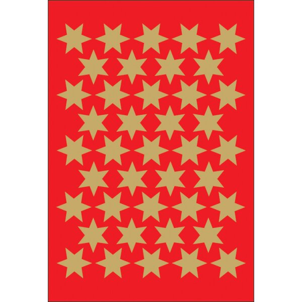 HERMA Weihnachts-Sticker DECOR "Sterne", 15 mm, gold
