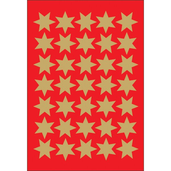 HERMA Weihnachts-Sticker DECOR "Sterne", 15 mm, gold