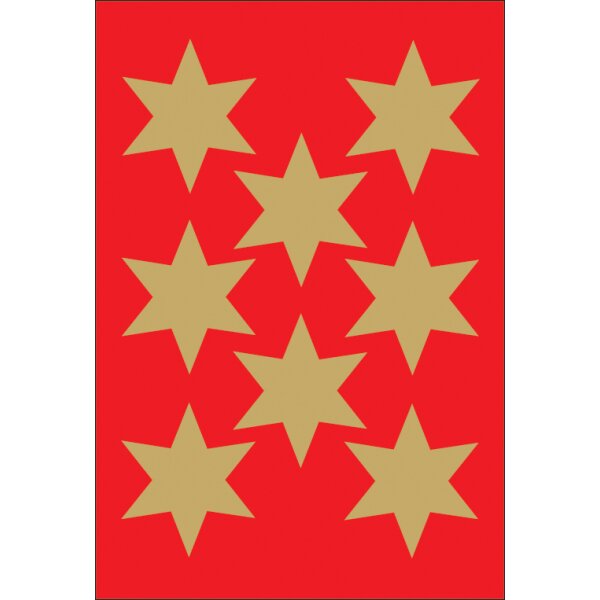 HERMA Weihnachts-Sticker DECOR "Sterne", 15 mm, gold