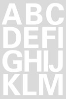 HERMA Buchstaben-Sticker A-Z, Folie weiss, 25 mm