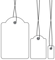 HERMA Etiquette à suspendre, 25 x 38 mm, avec fil blanc