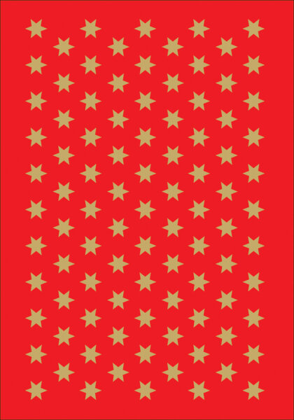 HERMA Weihnachts-Sticker DECOR "Sterne", 6 mm, gold