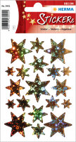 HERMA Weihnachts-Sticker DECOR "Sterne", gold,...