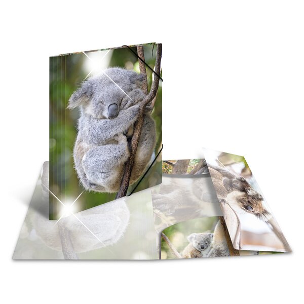 HERMA Eckspannermappe "Giraffe", PP Glossy, DIN A3