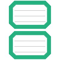 HERMA Buchetiketten, grüne Randgestaltung, 82 x 55 mm