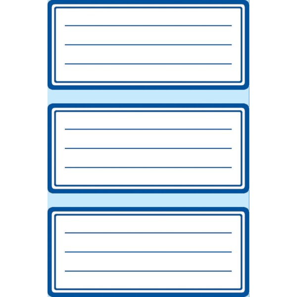 HERMA Buchetiketten, blauer roter Rand, 78 x 53 mm