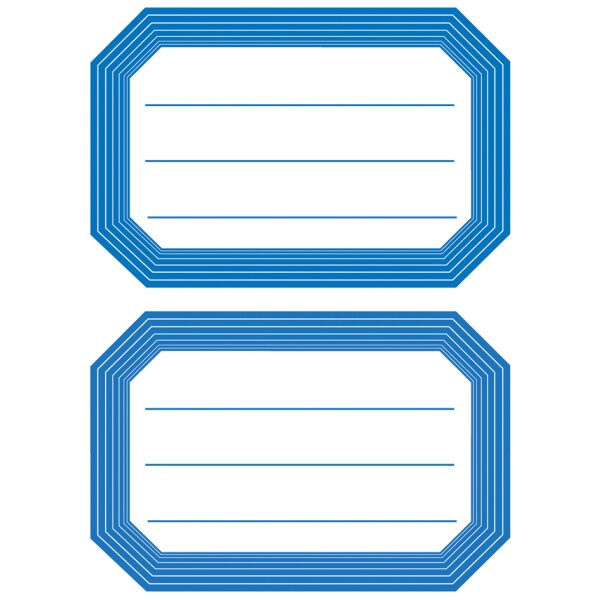 HERMA Buchetiketten, blauer roter Rand, 78 x 53 mm