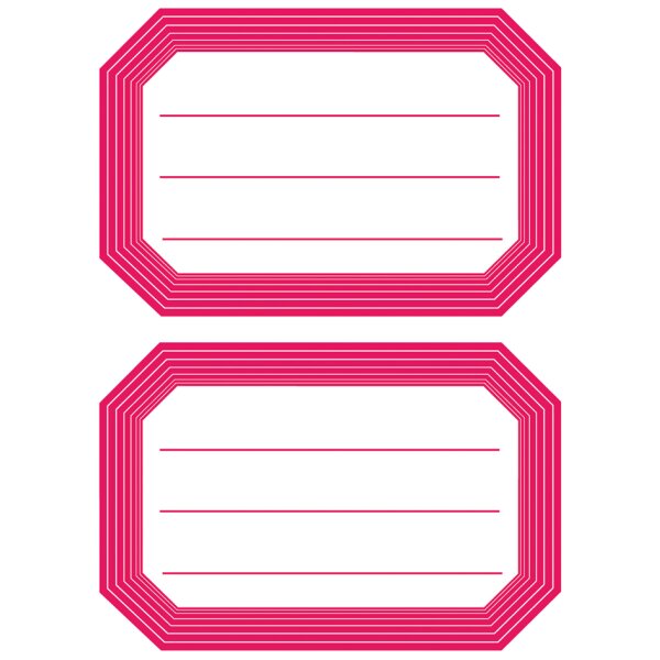 HERMA Buchetiketten, blauer roter Rand, 78 x 53 mm