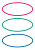 HERMA Buchetiketten oval, rot grün blau
