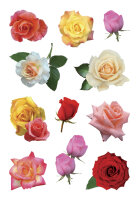 HERMA Sticker DECOR Boutons de rose multicolores