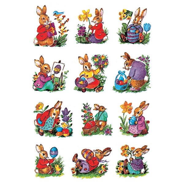 HERMA Stickers de P&acirc;ques DECOR Oeufs de P&acirc;ques, brillant