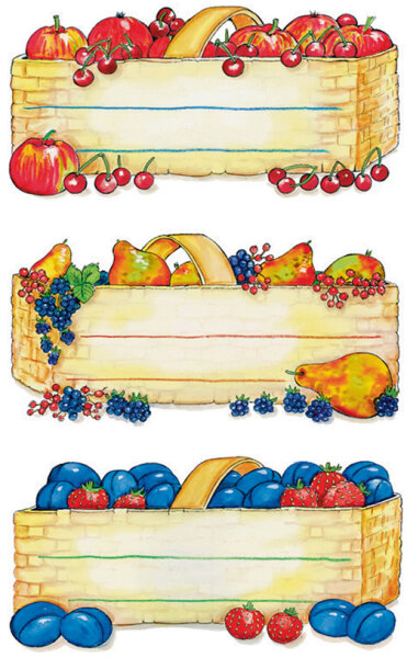 HERMA Étiquette de cuisine Corbeille de fruits, 76x35 mm