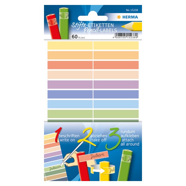 HERMA Stift-Etiketten HOME, 46 x 10 mm, farbig sortiert