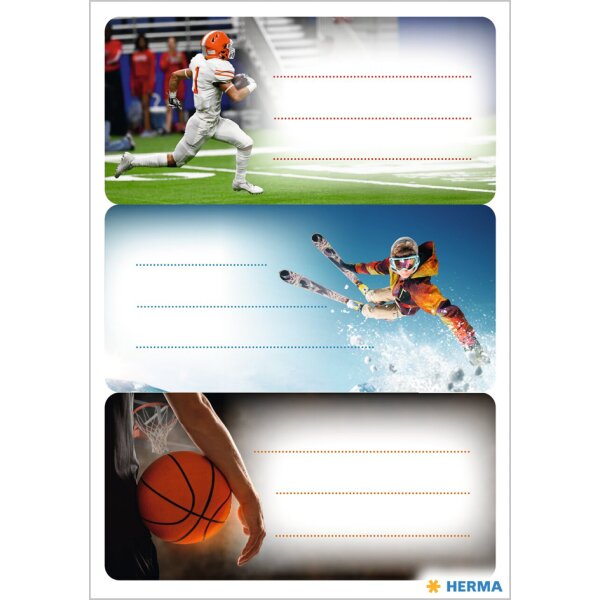 HERMA Étiquettes pour livres Football, pailleté