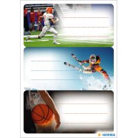 HERMA Étiquettes pour livres Football, pailleté