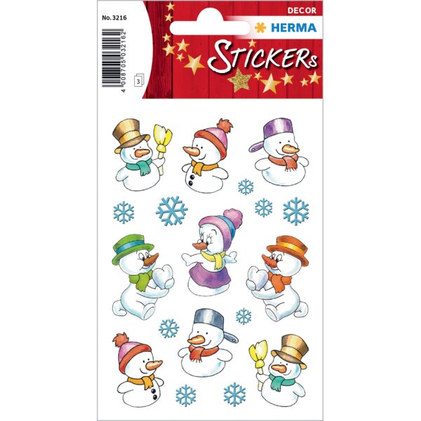 HERMA Weihnachts-Sticker DECOR "Schneem&auml;nner"