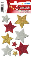 HERMA Weihnachts-Sticker MAGIC "Sterne bunt",...