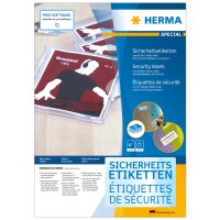 HERMA Étiquette de sécurité SPECIAL, diamètre: 40 mm, blanc