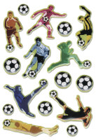 HERMA Sticker MAGIC Footballeurs en action, Stone