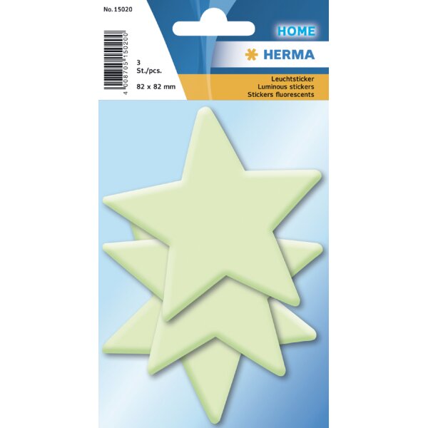 HERMA Sticker fluorescent HOME Grandes étoiles