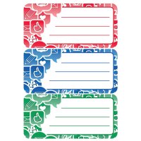 HERMA Etiquettes pour livres Social Icons, 76 x 35 mm