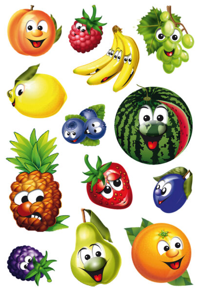 HERMA Sticker MAGIC fruits, yeux mobiles