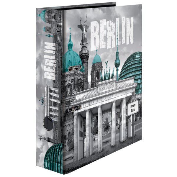 HERMA Classeur &agrave; levier &agrave; motifs Berlin, A4, dos: 70 mm