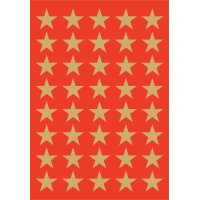 HERMA Weihnachts-Sticker DECOR "Sterne", 22 mm, gold