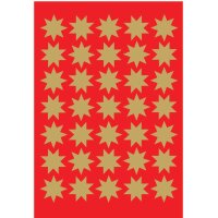 HERMA Weihnachts-Sticker DECOR "Sterne", 22 mm, gold