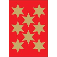 HERMA Weihnachts-Sticker DECOR "Sterne", 22 mm, gold