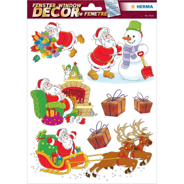 HERMA Weihnachts-Fensterbild "Sterne", gold