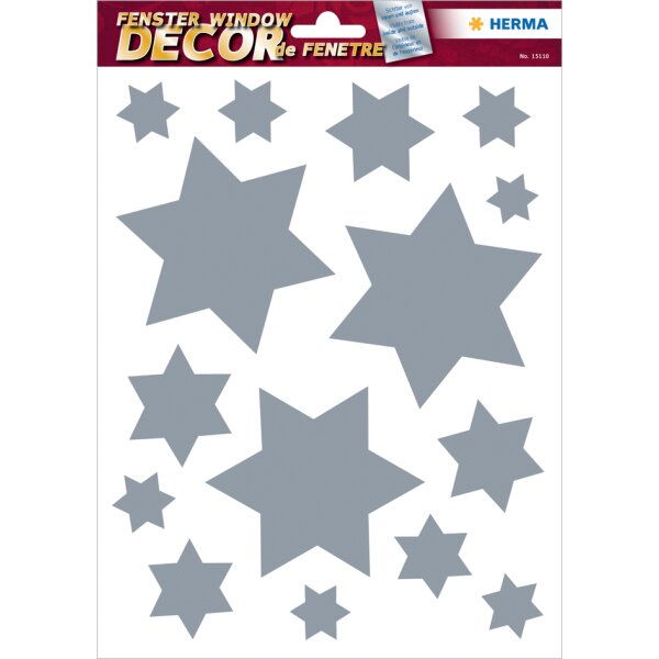 HERMA Weihnachts-Fensterbild "Sterne", gold