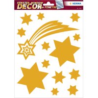 HERMA Image de Noël pour fenêtre Etoiles, or