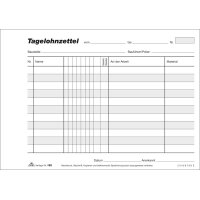 RNK Verlag Vordruck "Tagelohnzettel", Block,...
