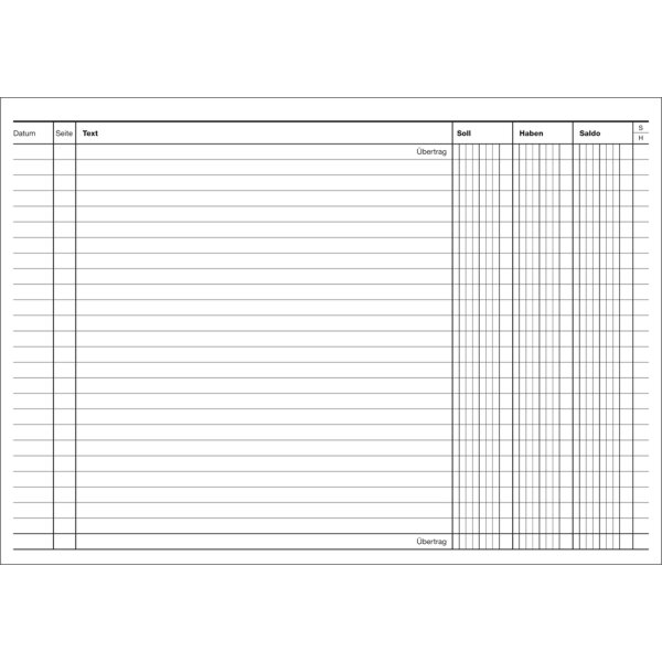 Rnk Verlag Kontokorrentkarte Din A5 Quer Weiss Internetstore Ch Kassenbucher