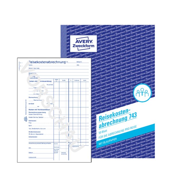 AVERY Zweckform Formularbuch "Reisekostenabrechnung", A5