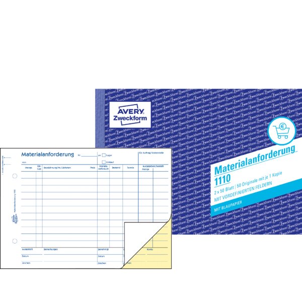 AVERY Zweckform Formularbuch "Materialanforderung", A5 quer