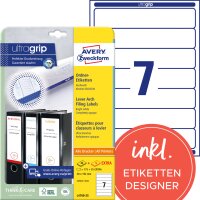 AVERY Zweckform Etiquette pour dos de classeur, jaune